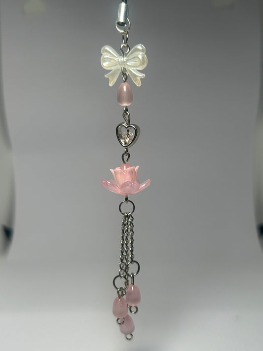lotus phone charm